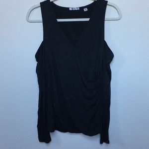 Abercrombie & Fitch black cold shoulder top! Med!